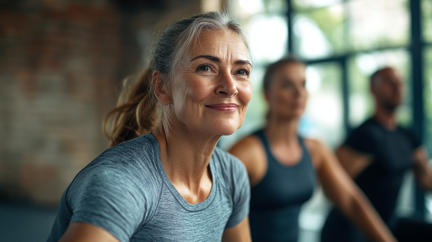 Сімейний фітнес простір з людьми різного віку